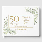金婚式(結婚50周年)グリーン ゲストブック (正面)