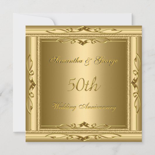金婚式（結婚50周年）招待状 招待状 (正面)