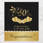 金婚式(結婚50周年)記念 ワインラベル (シングルラベル)
