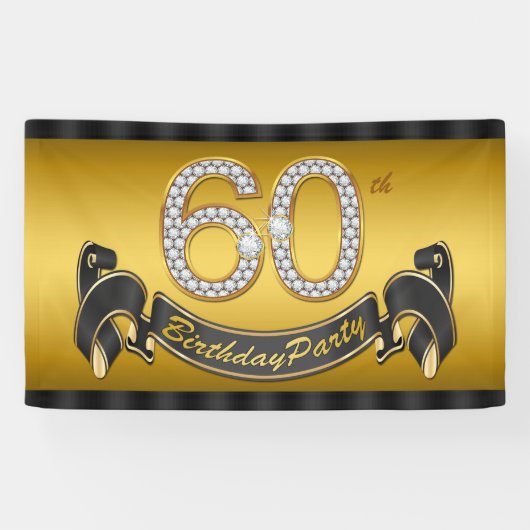 金婚式・還暦の誕生日パーティー 横断幕 (横)