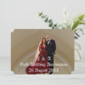 金婚式 50周年記念 夫婦の写真 招待状 (スタンド正面)