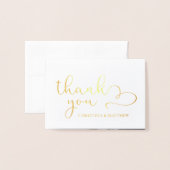 金実在箔ありがと結婚う| (写真付き) 箔カード (封筒付き正面)