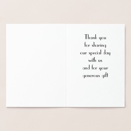 金実在箔アールデコありがとうご結婚ざいます 箔カード (内部)