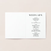 金実在箔アールデコ結婚のメニュー 箔カード (内部)