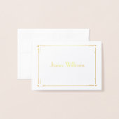 金実在箔アールデコ結婚座席表 箔カード (封筒付き正面)