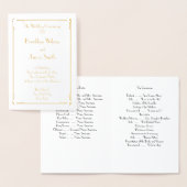 金実在箔アールデコ結婚式 プログラム (ディスプレー)