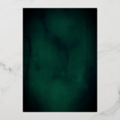 金実在箔エメラルドフローラレーススクリプ結婚ト 箔招待状 (裏面)