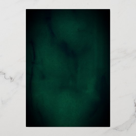 金実在箔エメラルドフローラレーススクリプ結婚ト 箔招待状 (裏面)