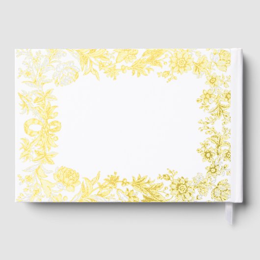 金実在箔エレガントフローラ結婚ズ ゲストブック (裏面)