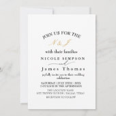 金実在箔エレガントリースモノグラム 招待状 (裏面)