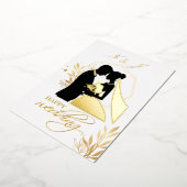 金実在箔エレガントリースモノグラム 箔招待状 (回転した状態)