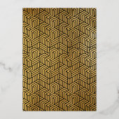 金実在箔ギャツビーRoaring 20s誕生日パーティー 箔招待状 (裏面)