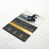 金実在箔クリスマスセーター写真 箔シーズンカード (回転した状態)