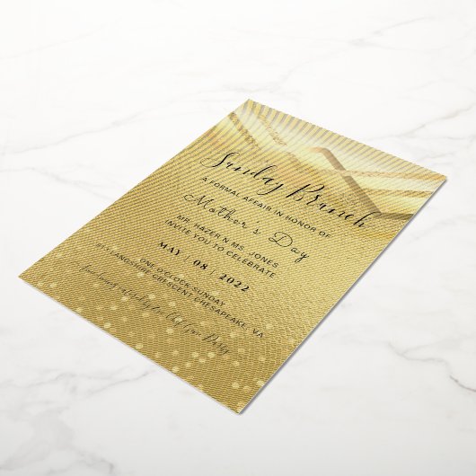 金実在箔グラマラス招待状 箔招待状 (回転した状態)