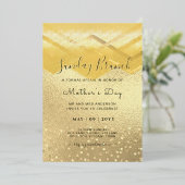 金実在箔サンデーマザーズデイブルック 箔招待状 (立ち正面)