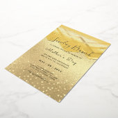 金実在箔サンデーマザーズデイブルック 箔招待状 (回転した状態)