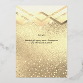 金実在箔サンデーマザーズデイブルック 箔招待状 (裏面)