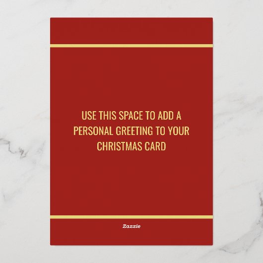 金実在箔スノーフレークMerry Christmas Card 箔シーズンカード (裏面)