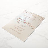 金実在箔スポットモダン真珠光沢エレガント 箔招待状 (回転した状態)