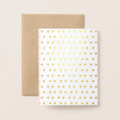 金実在箔ハートベビーガールシャワー恵み 箔カード (裏面封筒付き)