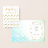 金実在箔ハートベビーシャワー恵み 箔カード (ディスプレー)