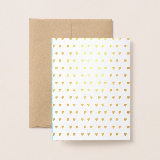 金実在箔ハートベビーシャワー恵み 箔カード (裏面封筒付き)