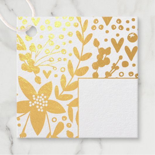 金実在箔フェスティバル花 フェイバータグ (正面)