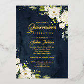 金実在箔フローラキンセアニェラ金ゴールド海軍 箔招待状 (正面)