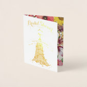 金実在箔フローラブライダルシャワー祝い 箔カード (正面)