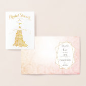 金実在箔フローラブライダルシャワー祝い 箔カード (ディスプレー)