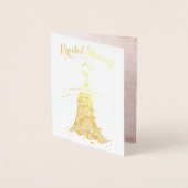 金実在箔フローラブライダルシャワー祝い 箔カード (正面)