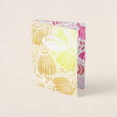 金実在箔フローラベビーシャワー恵み 箔カード (正面)