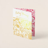 金実在箔フローラベビーシャワー恵み 箔カード (正面)