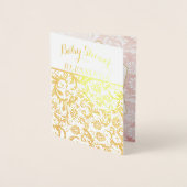 金実在箔フローラベビーシャワー恵み 箔カード (正面)