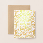 金実在箔フローラベビーシャワー恵み 箔カード (裏面封筒付き)