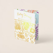 金実在箔フローラベビーシャワー恵み 箔カード (正面)