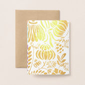 金実在箔フローラベビーシャワー恵み 箔カード (裏面封筒付き)