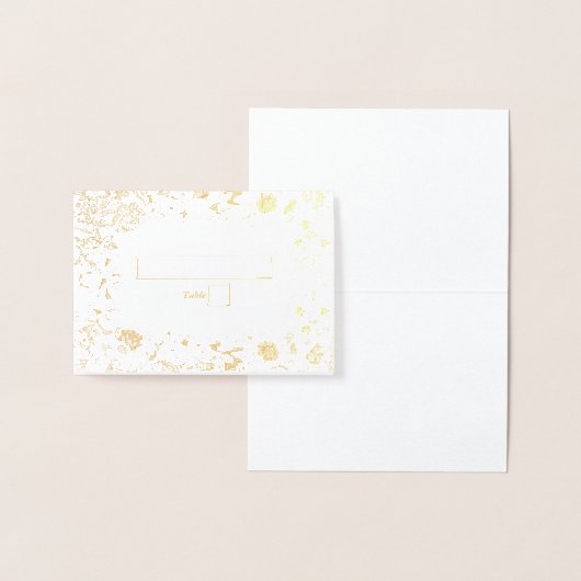 金実在箔フローラボタ結婚ニカル座席表 箔カード (ディスプレー)