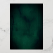 金実在箔フローラレーススクリプトエメラルド結婚ス 箔招待状 (裏面)