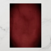 金実在箔フローラレーススクリプ結婚ト 箔招待状 (裏面)