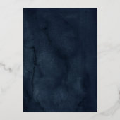 金実在箔フローラレース脚海軍結婚 箔招待状 (裏面)