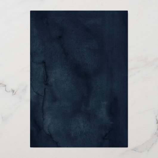 金実在箔フローラレース脚海軍結婚 箔招待状 (裏面)