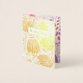 金実在箔フローラ悔やみや弔慰流産 箔カード (正面)