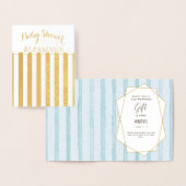 金実在箔フローラ男の赤ちゃんシャワー恵み 箔カード (ディスプレー)