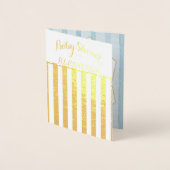 金実在箔フローラ男の赤ちゃんシャワー恵み 箔カード (正面)