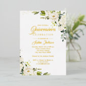 金実在箔フローラ金ゴールドキンセアニェラ 箔招待状 (立ち正面)