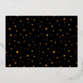 金実在箔ブラックキャットハロウィンフォト誕生日 箔招待状 (裏面)