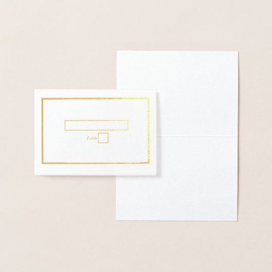 金実在箔ホワイト金ゴールド結婚座席表 箔カード (ディスプレー)