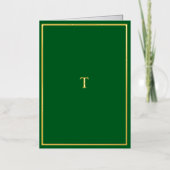 金実在箔モノグラムグリーン折り畳みカード 箔シーズンカード (正面)