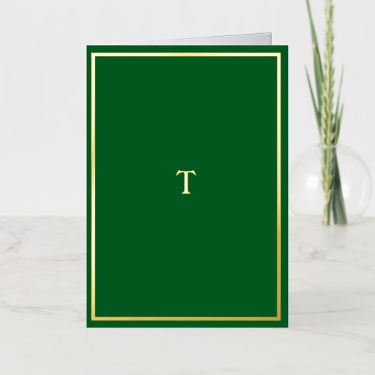 金実在箔モノグラムグリーン折り畳みカード 箔シーズンカード (正面)